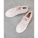 Eat Dust | Jay High Top Canvas Sneakers | Ecru