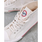 Eat Dust | Jay High Top Canvas Sneakers | Ecru