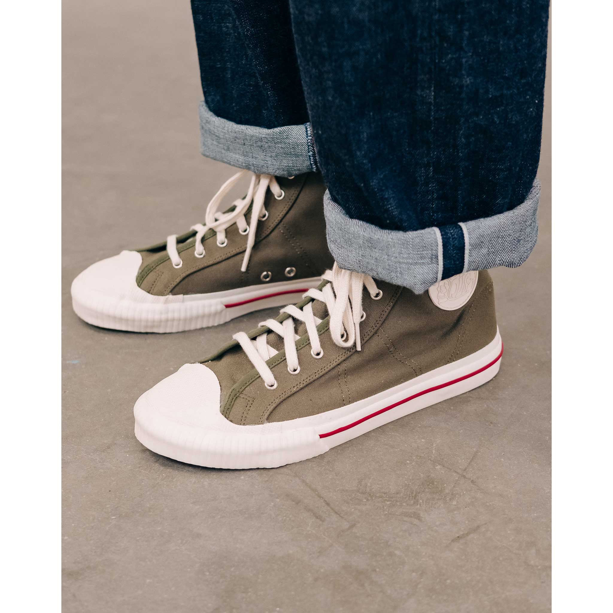 Eat Dust | Jay High Top Canvas Sneakers | Green
