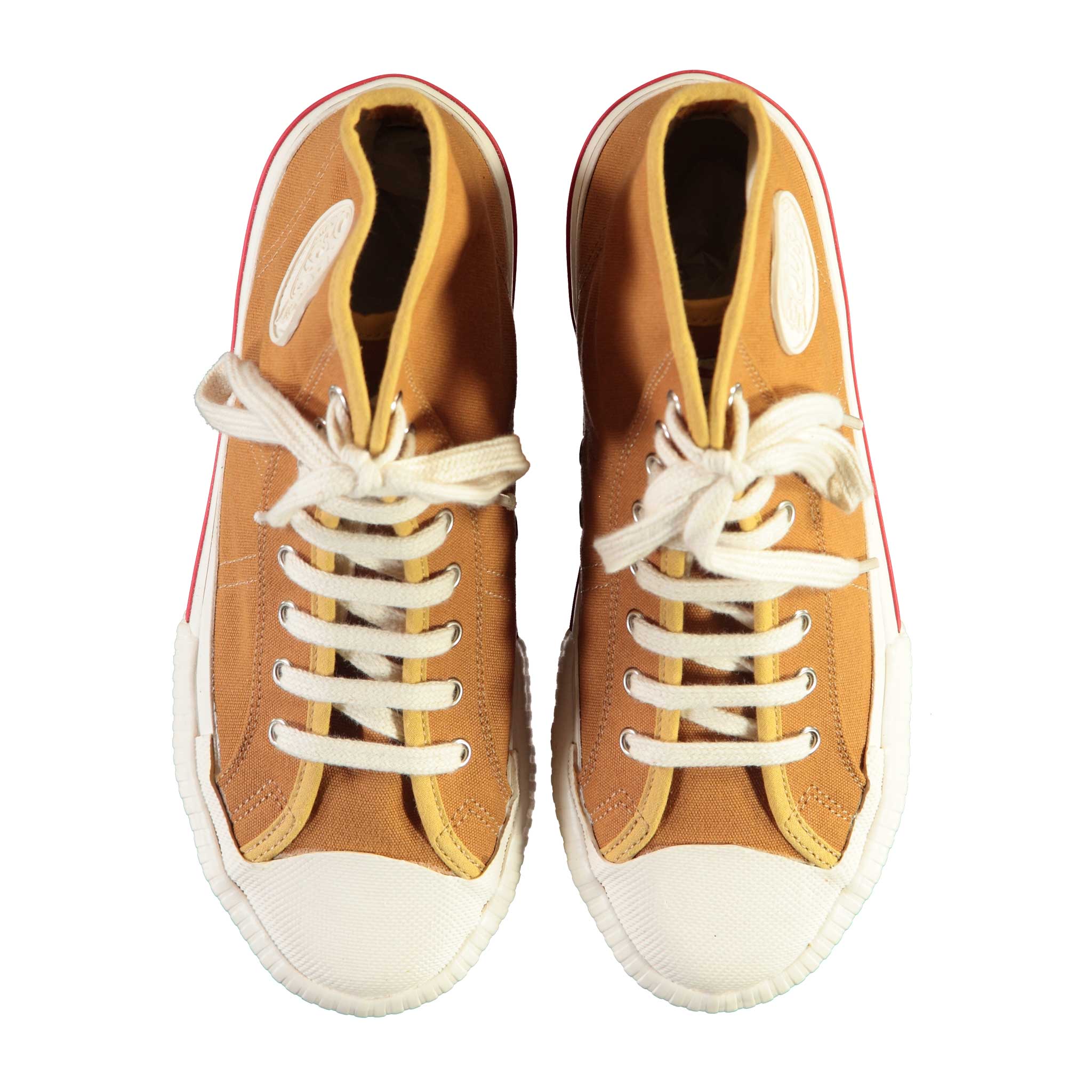 Eat Dust | Jay High Top Canvas Sneakers | Mustard