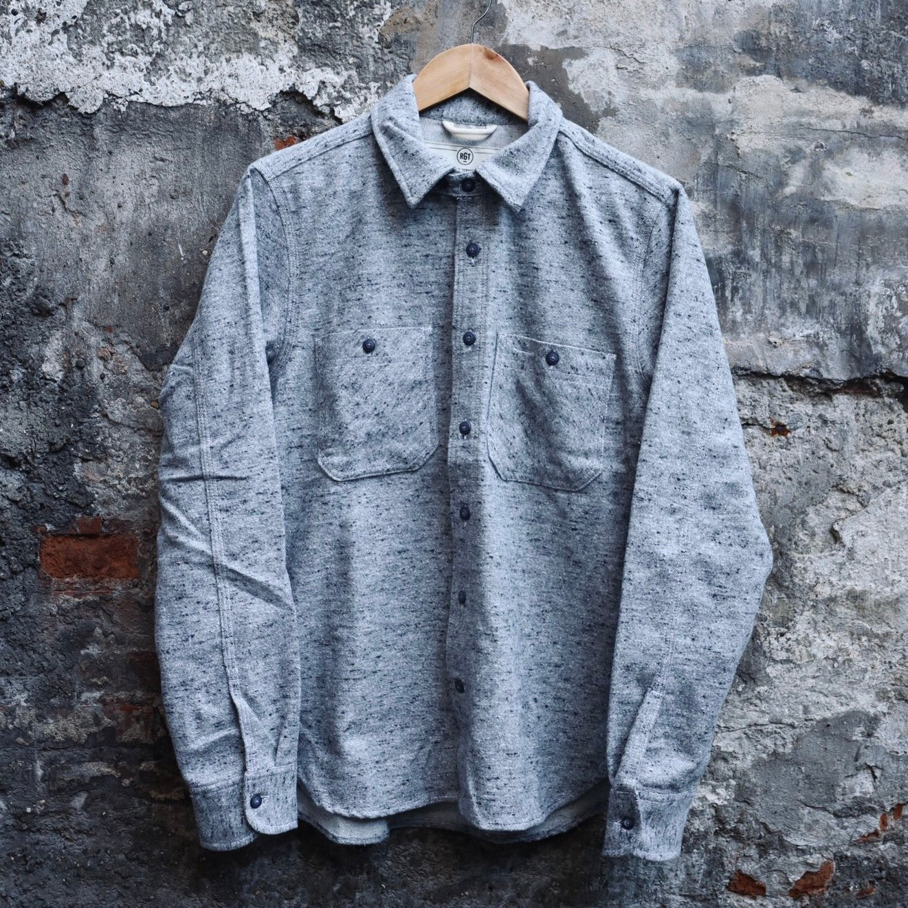 RGT | 2248 | BM Shirt | grey oatmeal flannel