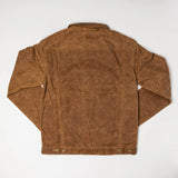 Ginew | Wax Canvas Rider Jacket | brown point collar