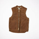 Ginew | Wax Vest Brown | Rancho Arroyo Lining