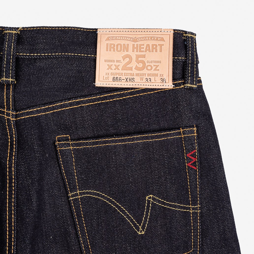 Iron Heart | IH-666-XHS | 25oz Selvedge Denim Slim Straight Cut Jeans | Indigo