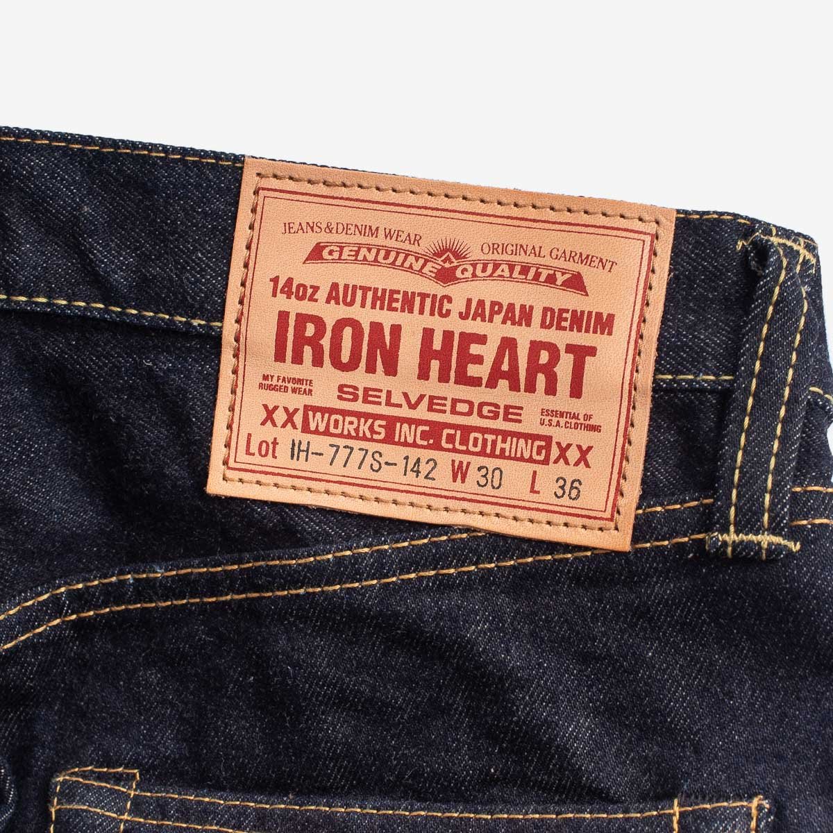 Iron Heart | IH-777S-142 | 14oz Selvedge Denim Slim Tapered Jeans | Indigo