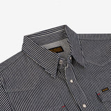 Iron Heart | IHSH-07-IND | 12oz Hickory Stripe Western Shirt | Indigo