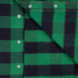 Iron Heart | IHSH-232-GRN | Ultra Heavy Flannel Buffalo Check Western Shirt | Green/Black