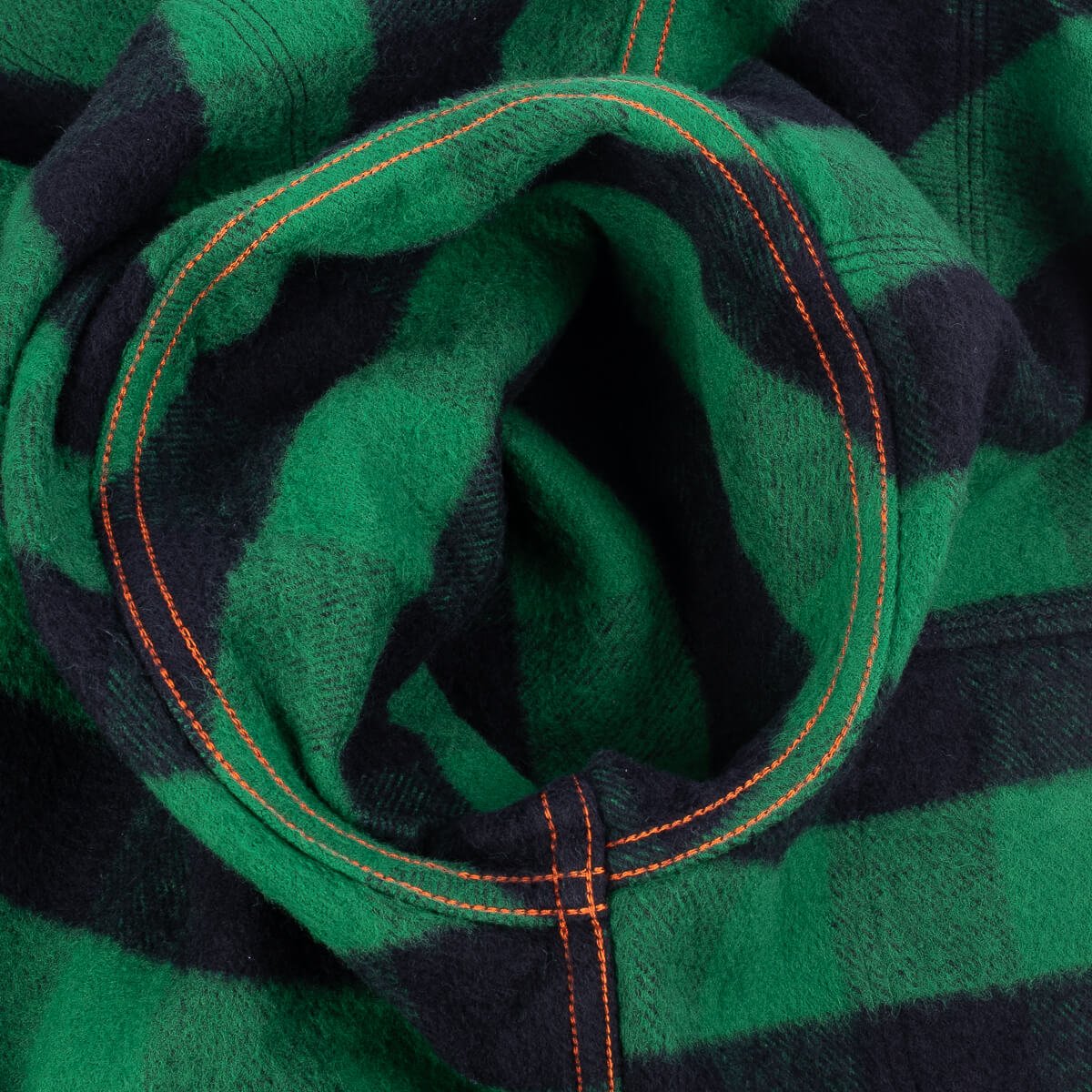 Iron Heart | IHSH-232-GRN | Ultra Heavy Flannel Buffalo Check Western Shirt | Green/Black