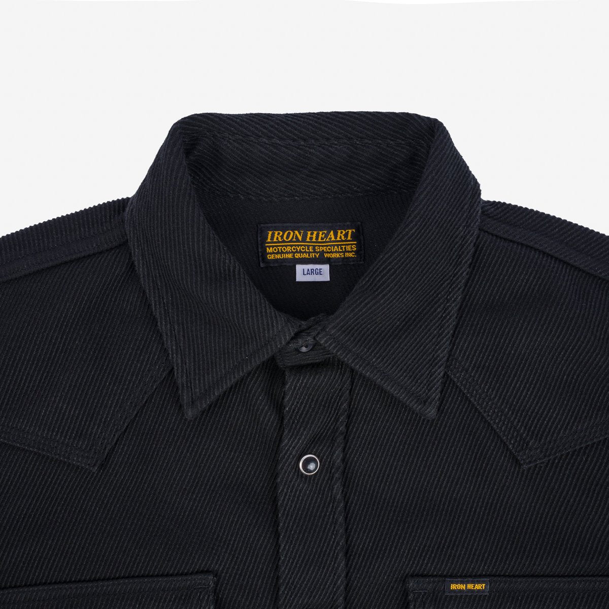 Iron Heart | IHSH-234-BLK | Kersey Western Shirt | Black