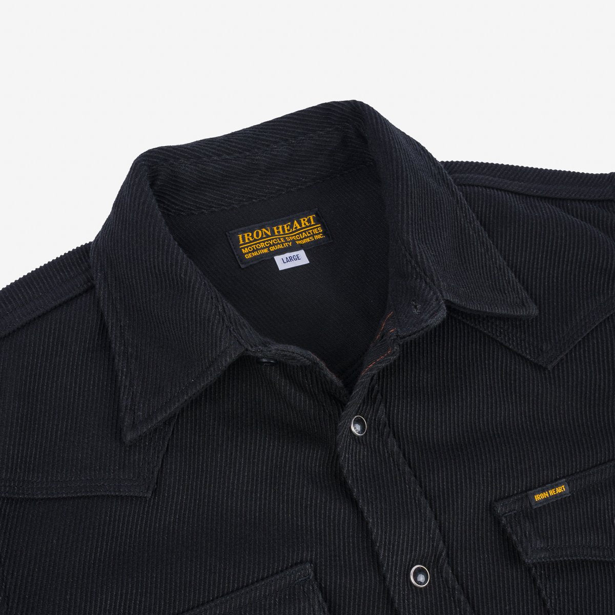 Iron Heart | IHSH-234-BLK | Kersey Western Shirt | Black