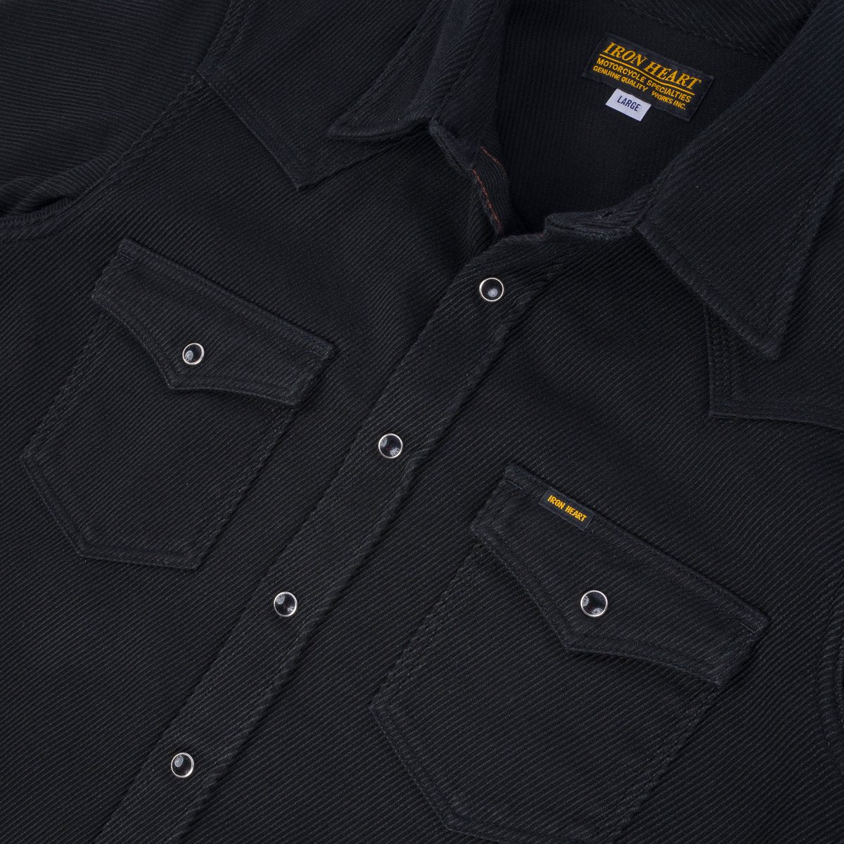 Iron Heart | IHSH-234-BLK | Kersey Western Shirt | Black