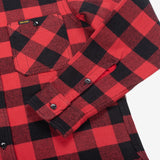 Iron Heart | IHSH-244-RED | Ultra Heavy Flannel Buffalo Check Work Shirt | Red/Black