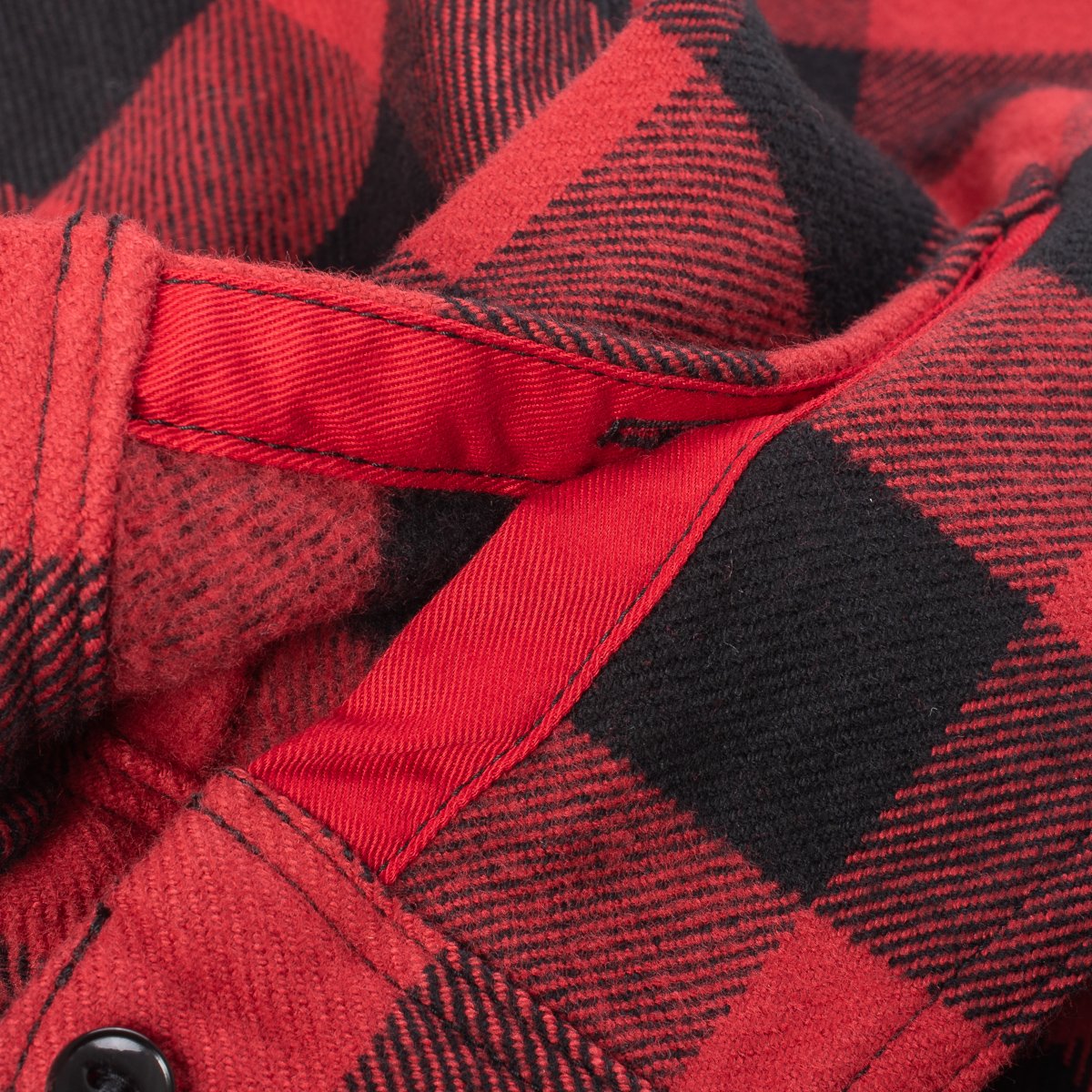 Iron Heart | IHSH-244-RED | Ultra Heavy Flannel Buffalo Check Work Shirt | Red/Black