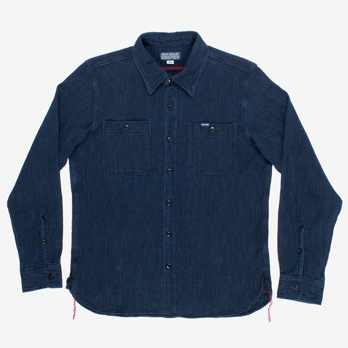 Iron Heart | IHSH-96 | Indigo Waffle Work Shirt