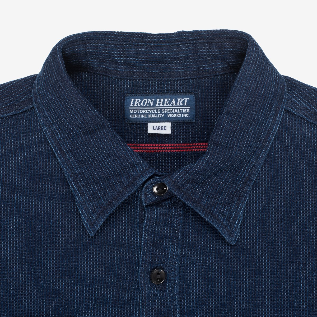 Iron Heart | IHSH-96 | Indigo Waffle Work Shirt