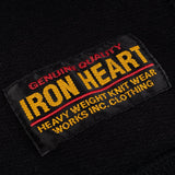 Iron Heart | IHSW-10-BLK | 14oz Ultra Heavyweight Loopwheel Cotton Zip Up Hoodie | Black