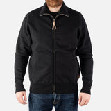 Iron Heart | IHSW-11-BLK | 14oz Ultra Heavyweight Loopwheel Cotton Zip Up Sweater | Black