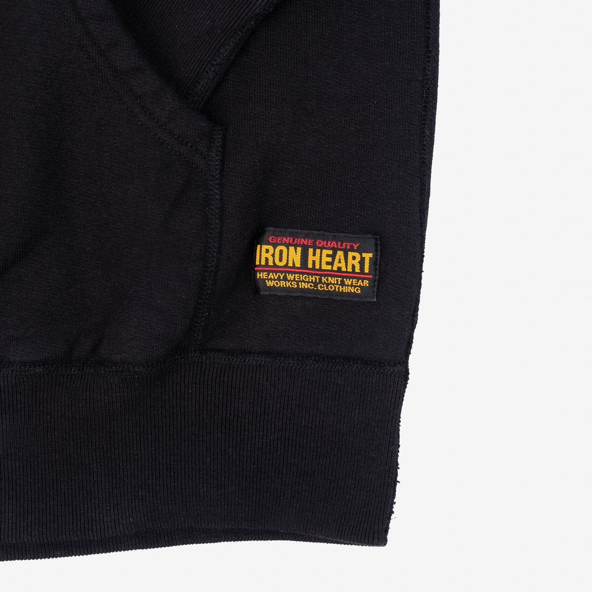 Iron Heart | IHSW-49-BLK |  14oz Ultra Heavyweight Loopwheel Cotton Hoodie | Black