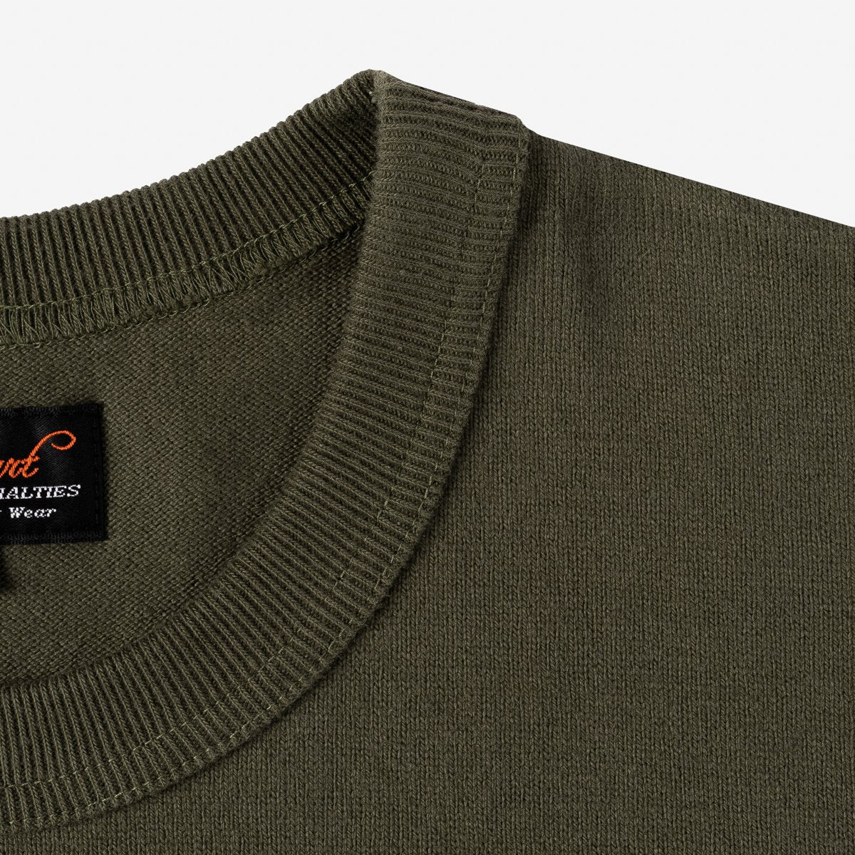 Iron Heart | IHT-1600-OLV | 11oz Cotton Knit Crew Neck T-Shirt | Olive