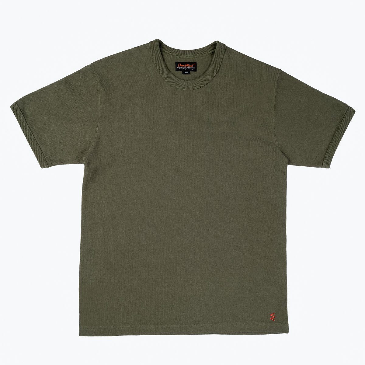 Iron Heart | IHT-1600-OLV | 11oz Cotton Knit Crew Neck T-Shirt | Olive