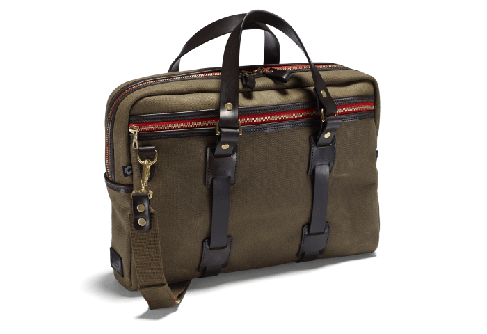 Croots | VC02 | VINTAGE CANVAS LAPTOP BAG | olive