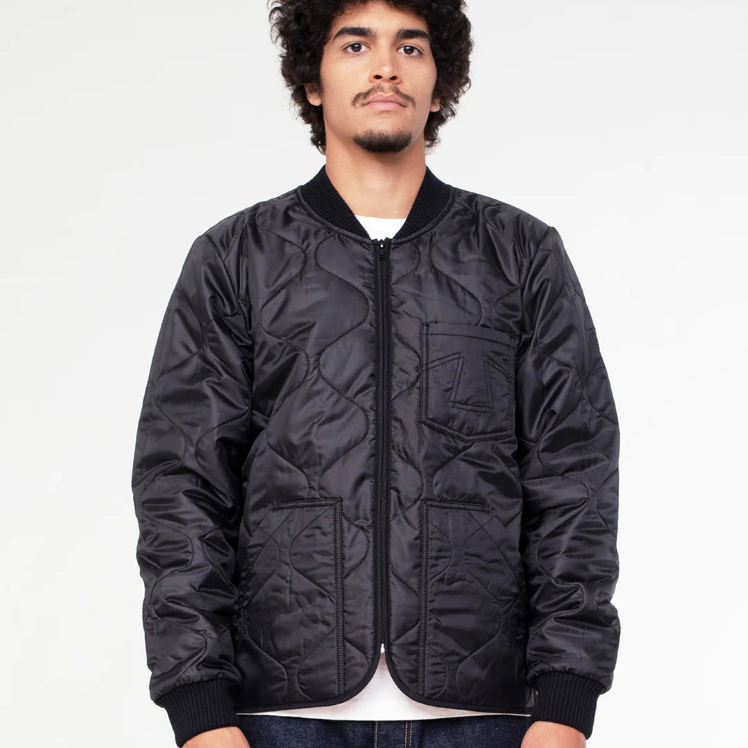 Eat Dust | Type 2 Frostbite | Quilted Nylon Jacket | Black