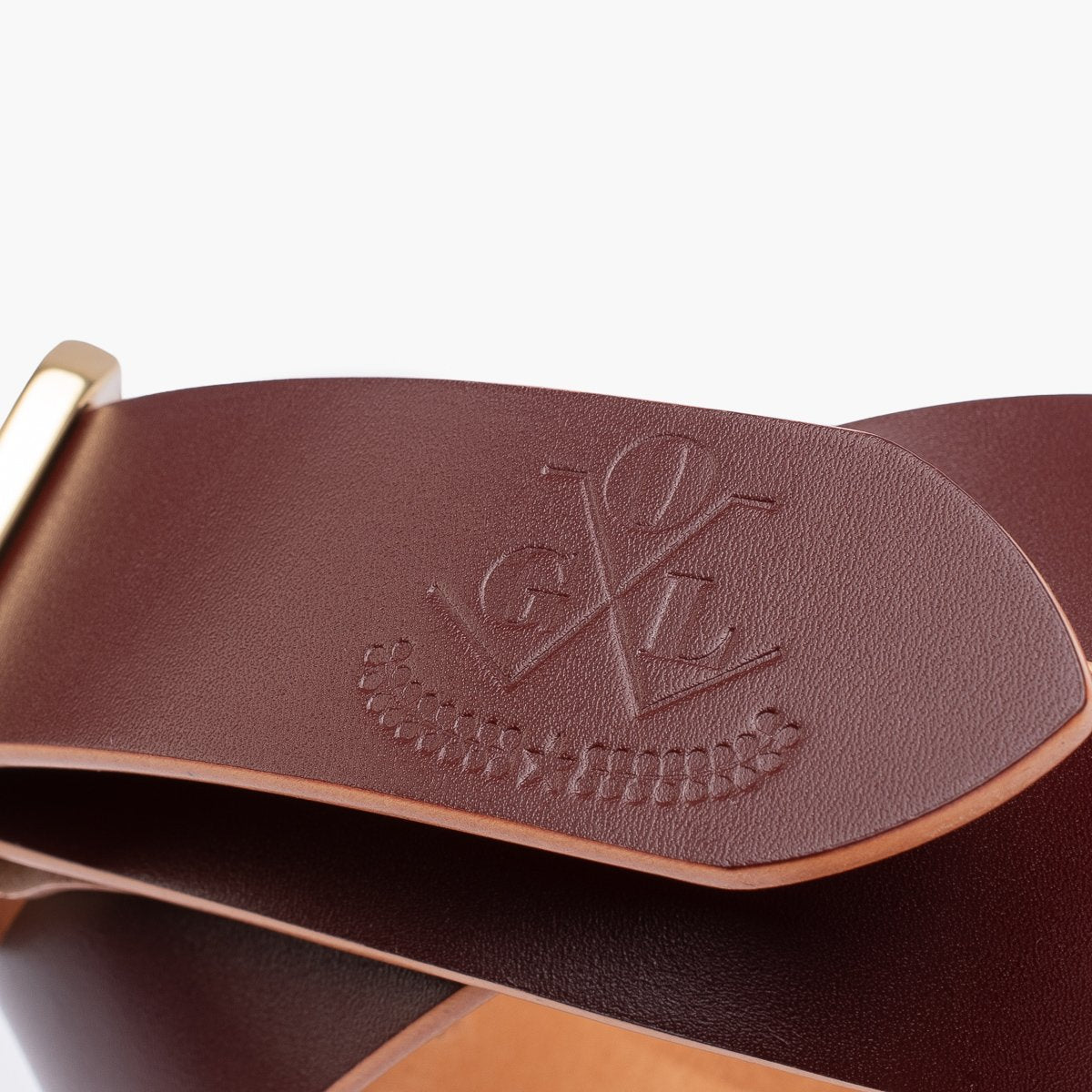 Obbi Good Label | OGL-BELT-DPGAR-BRN | Double Prong Garrison Buckle Leather Belt | Brown