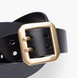 Obbi Good Label | OGL-BELT-FULL-DPGAR-BLK | Double Prong Garrison Buckle Leather Belt | Black