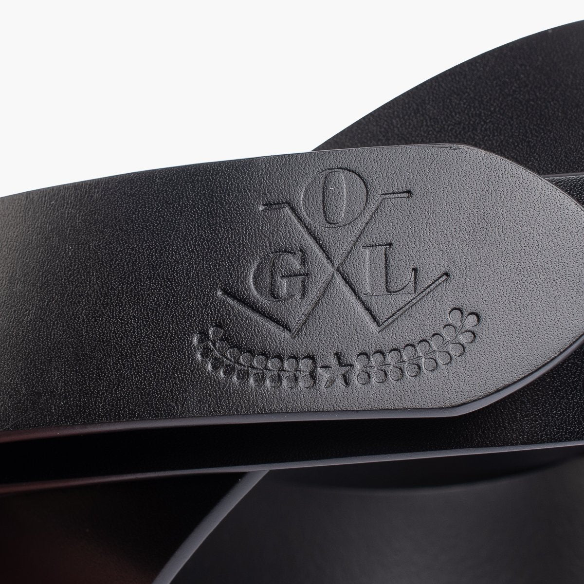 Obbi Good Label | OGL-BELT-FULL-DPGAR-BLK | Double Prong Garrison Buckle Leather Belt | Black