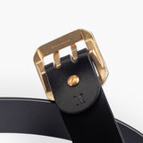 Obbi Good Label | OGL-BELT-FULL-DPGAR-BLK | Double Prong Garrison Buckle Leather Belt | Black