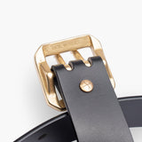 Obbi Good Label | OGL-BELT-FULL-DPGAR-BLK | Double Prong Garrison Buckle Leather Belt | Black