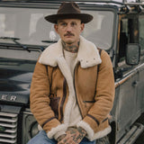 Shangrilaheritage |“Aviatore” B-3 Sabbia Shearling Jacket