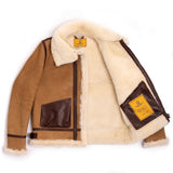 Shangrilaheritage |“Aviatore” B-3 Sabbia Shearling Jacket