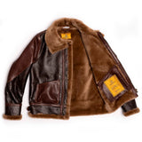 Shangrilaheritage |“Aviatore” B-3 Seal Brown Shearling Jacket