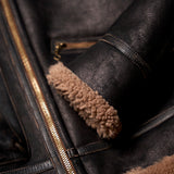 Shangrilaheritage | “Aviatore” B-3 | Vintage Black Shearling Jacket