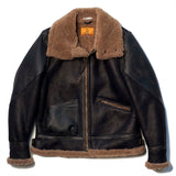 Shangrilaheritage | “Aviatore” B-3 | Vintage Black Shearling Jacket