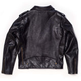 Shangrilaheritage | “Chiodo” Black Horsehide Leather Jacket