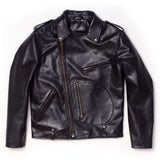 Shangrilaheritage | “Chiodo” Black Horsehide Leather Jacket