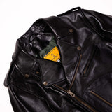 Shangrilaheritage | “Chiodo” Black Horsehide Leather Jacket