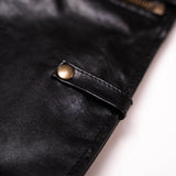 Shangrilaheritage | “Chiodo” Black Horsehide Leather Jacket