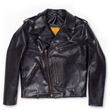 Shangrilaheritage | “Chiodo” Black Horsehide Leather Jacket