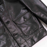 Shangrilaheritage | “Cossack” | Horsehide Leather Jacket | Black