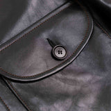 Shangrilaheritage | “Cossack” | Horsehide Leather Jacket | Black