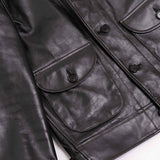 Shangrilaheritage | “Cossack” | Horsehide Leather Jacket | Black