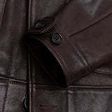 Shangrilaheritage | “Cossack” | Lambskin Leather Jacket | Testa di Moro