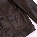 Shangrilaheritage | “Cossack” | Lambskin Leather Jacket | Testa di Moro