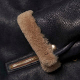 Shangrilaheritage | “Tornado” B-6 Vintage Black Shearling Jacket