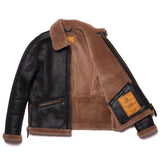 Shangrilaheritage | “Tornado” B-6 Vintage Black Shearling Jacket
