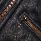 Shangrilaheritage | “Tornado” B-6 Vintage Black Shearling Jacket