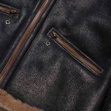 Shangrilaheritage | “Tornado” B-6 Vintage Black Shearling Jacket